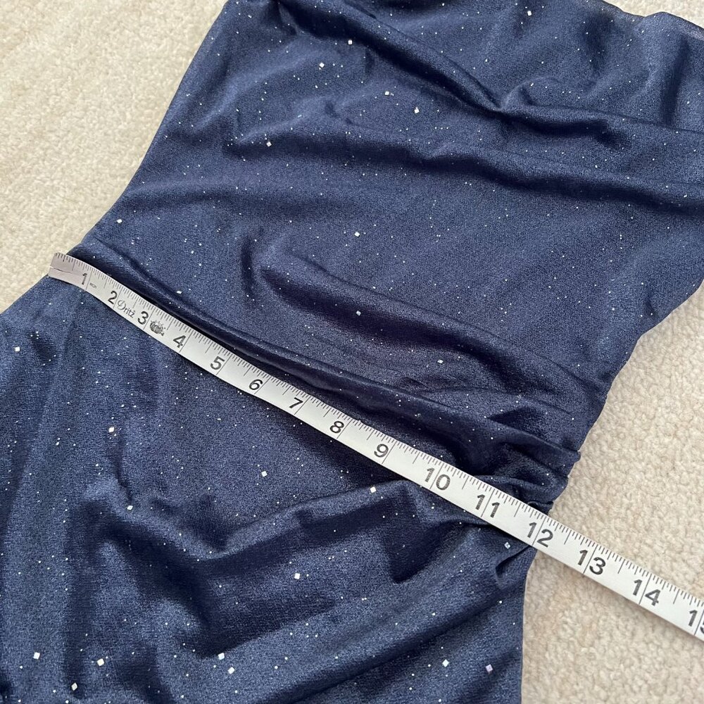 Cider Blue Cocktail Strappy Mini Dress XS - Picture 6 of 10